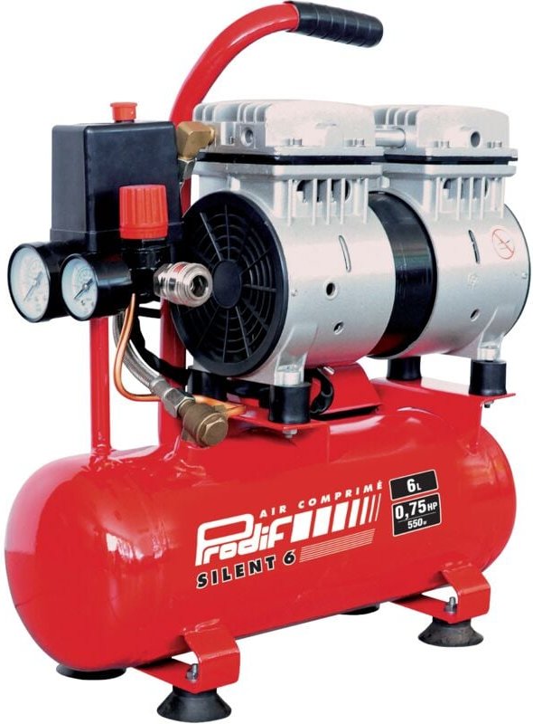 Geräuscharmer Kompressor PRODIF 6L 0,75 PS 8 BAR - SIL06J