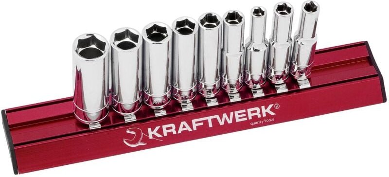 9-t. Zoll-Stecknusssatz lang magalu 1/4'