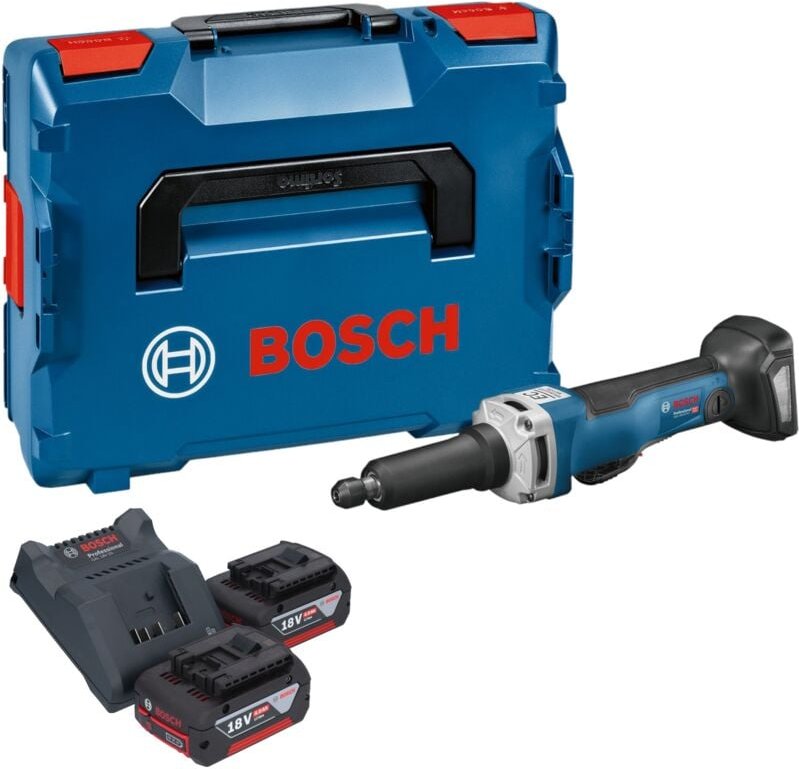 Bosch ggs 18V-23 plc Professional Akku Geradschleifer 18 v Brushless + 2x Akku 4,0 Ah + Ladegerät + L-Boxx