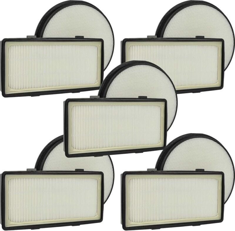 vhbw Filter-Set kompatibel mit Tefal TW7681EA/410, TW7673HA/410, TW7647EA/410, TW7621EA/410 Staubsauger - 10x Filter (Vo...