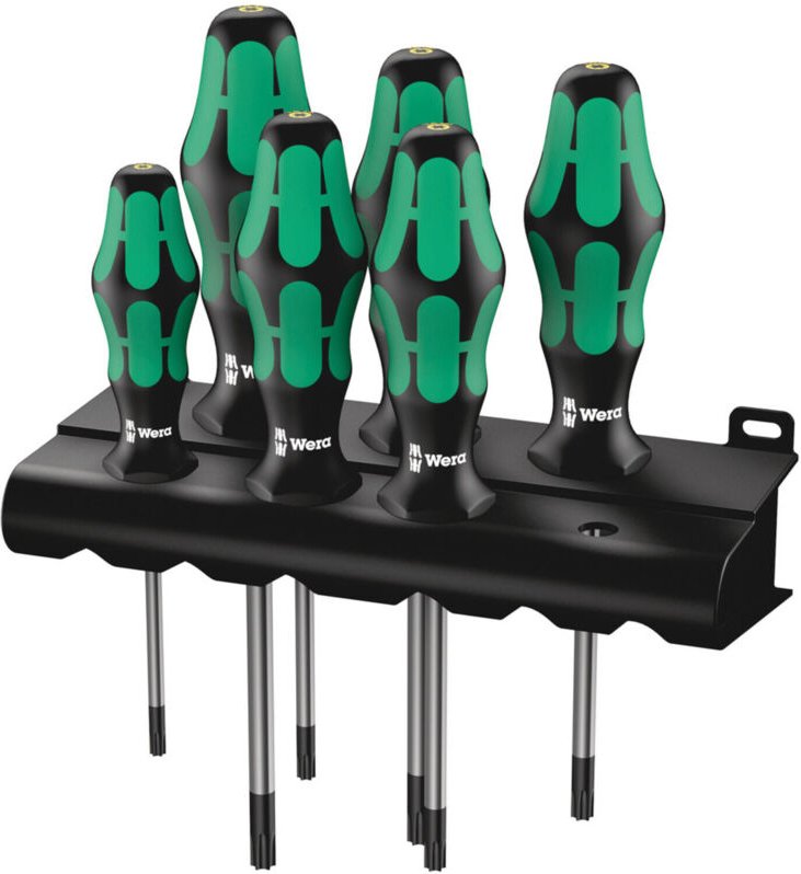Schraubendreher-Satz Torx 6tlg. m.Bohrung - Wera