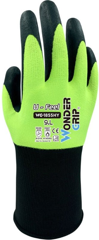 Wonder Grip - Arbeitshandschuh u-feel WG-1855 Nitril auf Spandex Kaliber 18 8/M