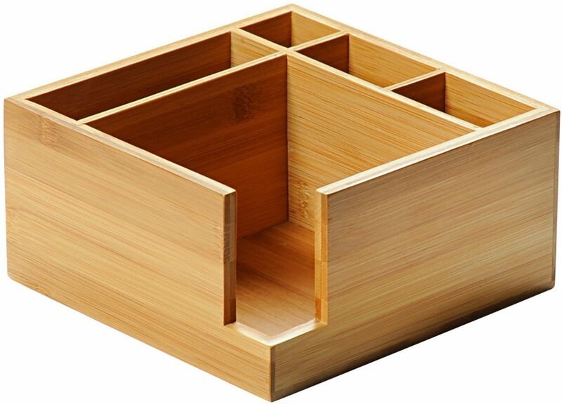 Serviettenspender-Besteckkasten 5-fach aus FSC-zertifiziertem Bambus / Besteckhalter / Box - Kesper