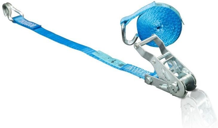 Zurrgurt din en 12195-2 Länge 6 m Breite 25 mm mit Ratsche + Spitzhaken lc u 1000 daN - Dolezych