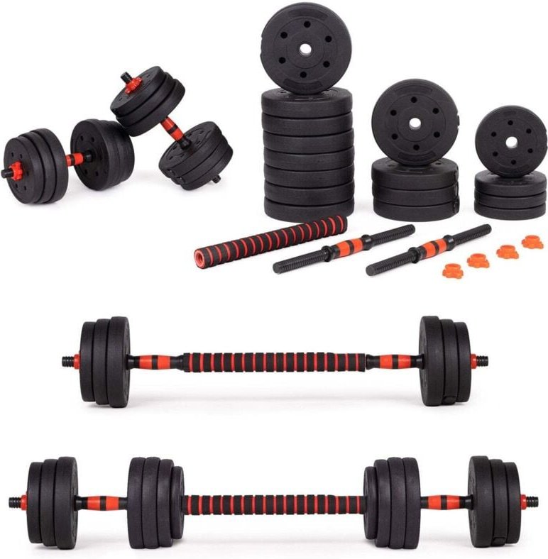Thumbnail - Verstellbare hanteln 2x 20kg langhantelset 40kg stange
