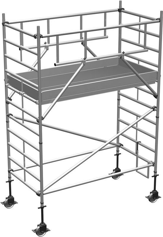 Zarges Fahrgerüst MultiTower S-PLUS 2T doppelte Plattformbreite 1,80m Plattformlänge 4,45m AH