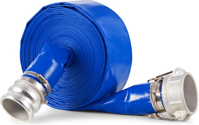 Rückspülschlauch, 3 Zoll x 50 Fuß, blaues pvc von hoher Qualität, komplette Armaturen - Mophorn