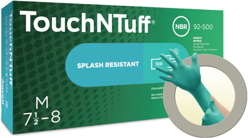 TouchNTuff 92500080 100 St. Nitril Einweghandschuh Größe (Handschuhe): m, 7.5, 8 en 21420:202 - Ansell