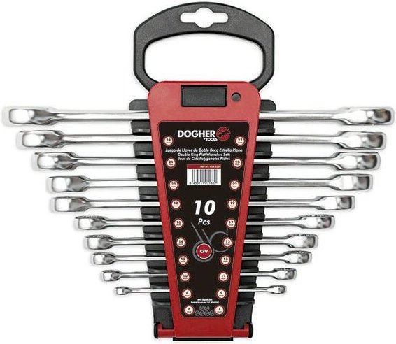 Set mit 10 Doppelmundschlüsseln flacher Stern DOGHER 454-020