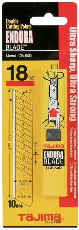 Ersatzklingen (Klingen Cutter) 18 mm Klinge, 10 Stück-LB50DH - Tajima