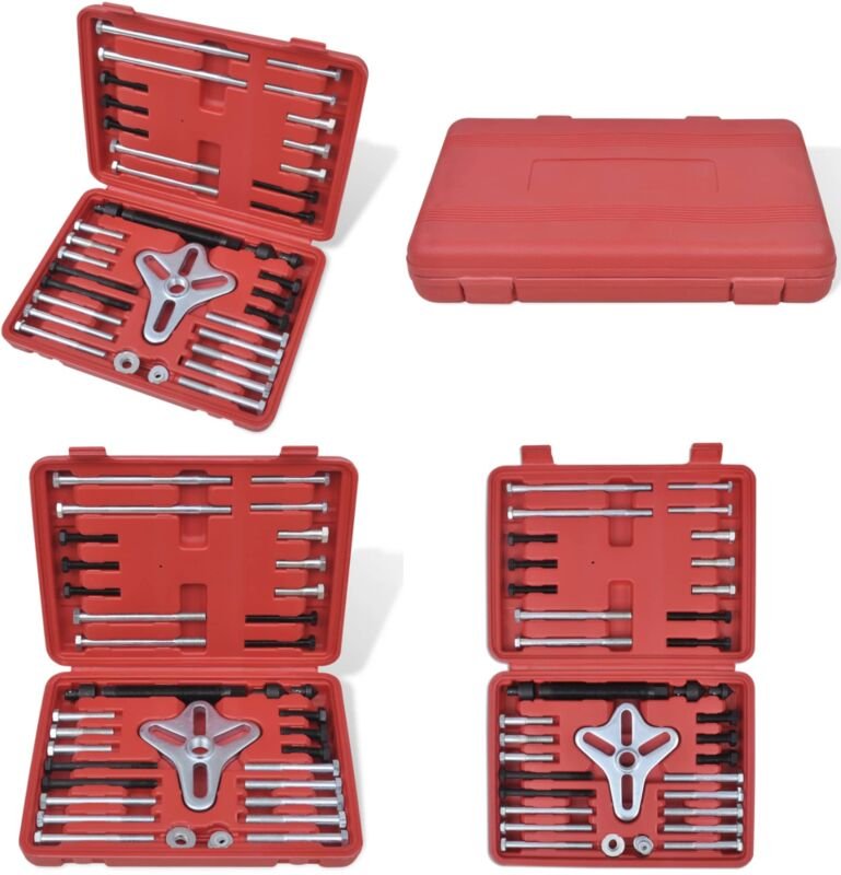 Vidaxl - 45-tlg. Schwingungsdämpfer Kurbelwelle Lenkrad-Abzieher Set - Schraubendreher Satz - Werkstattwerkzeug - Handwe...