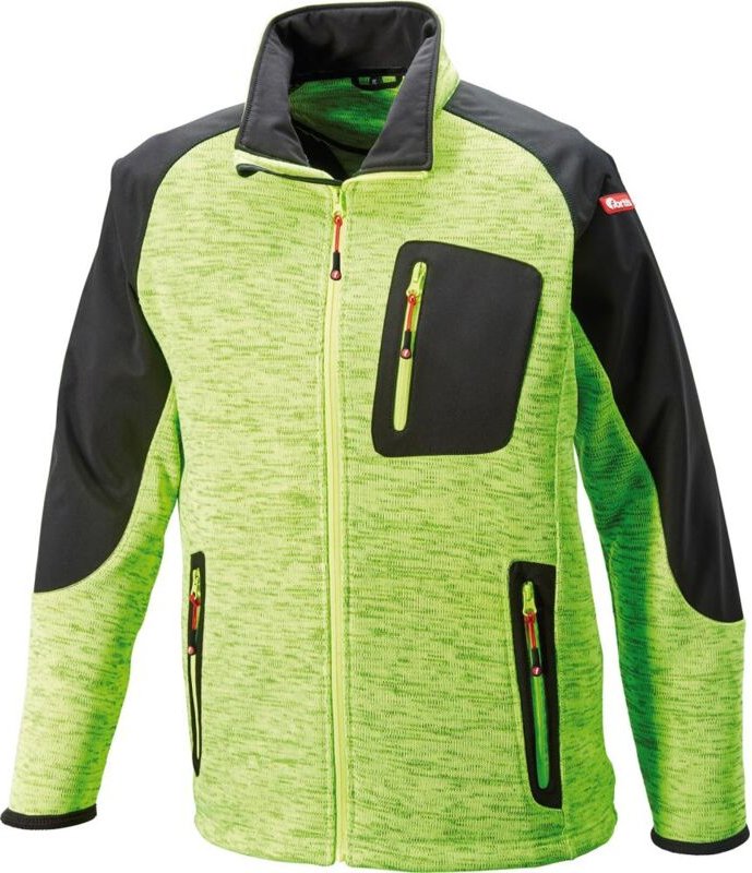 Strickjacke,Softshell,Gr. 3XL,limegreen/schw. Fortis