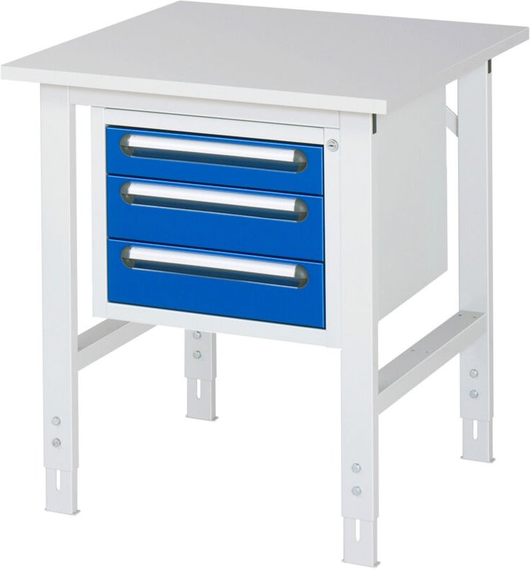 Rau Arbeitstisch Tom höhenverstellbar KM04, B750xT800xH760-1080mm, M-Platte-22mm