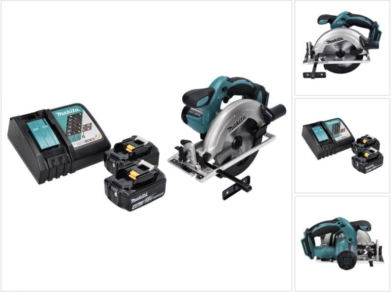 Makita - dss 611 rm Akku Handkreissäge 18 v 165 mm + 2x Akku 4,0 Ah + Ladegerät