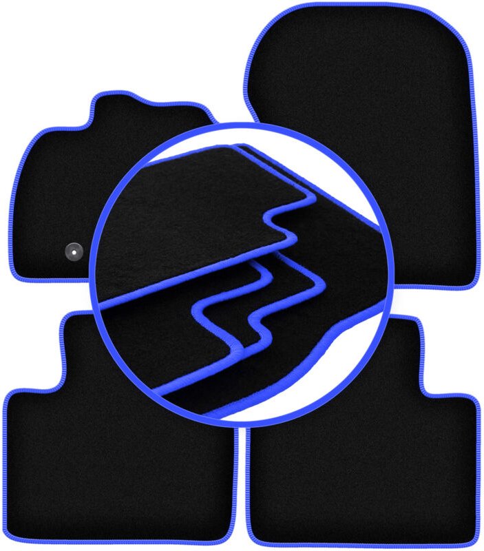 CARLUX-BLUE Autofußmatten für: Renault Zoe Fließheck (2013-)