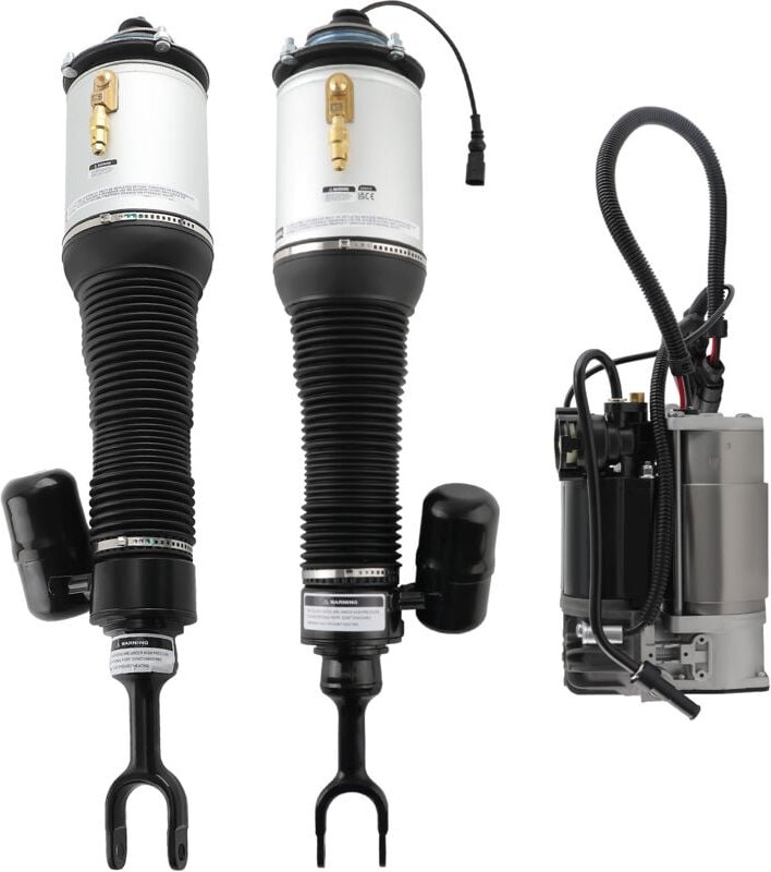 2X Vorne Stoßdämpfer Federbeine Luftfederung + Kompressor for VW Phaeton Bentley