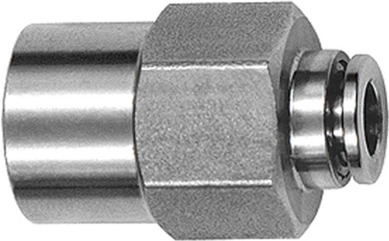Gerade Steckverschraubung, g 3/8 i., Schlauch-Ø 8, es 1.4404 - Riegler