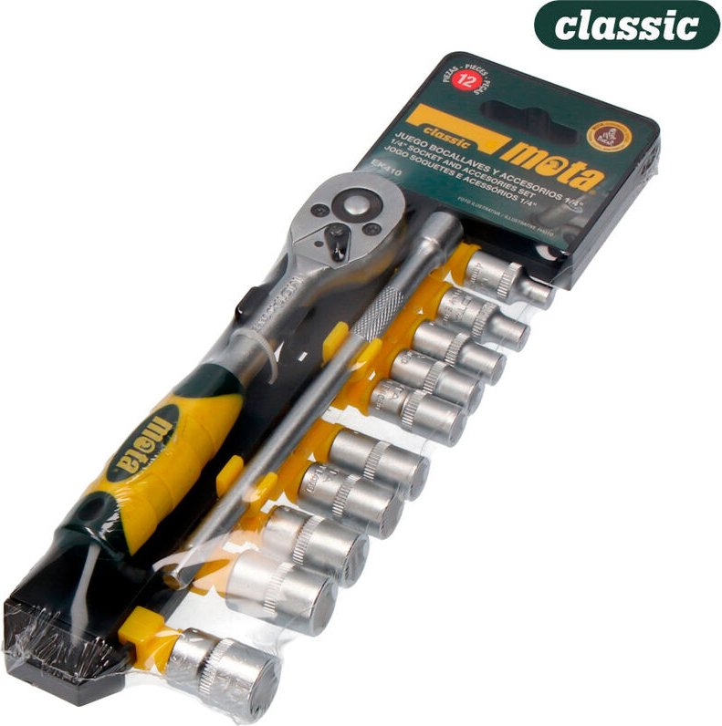 Mota - Satz von 12 Stück 1/4' cr.v. ek410 Schlüsselbits und Zubehör