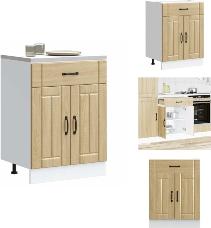 Thumbnail - Küchen-Unterschrank Lucca Sonoma-Eiche Holzwerkstoff - Küchenunterschrank - Küchenunterschränke - Spülenunterschrank - U...