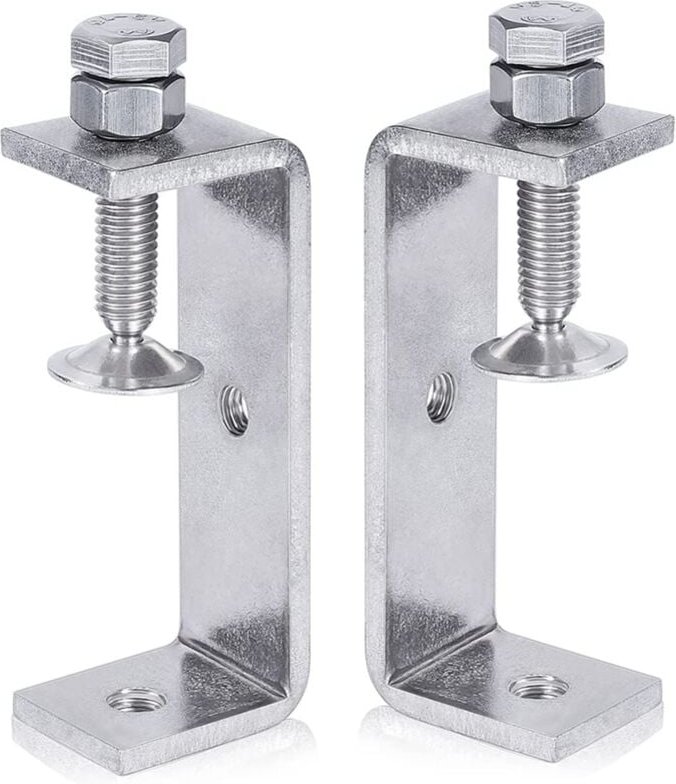 Metallklemme, robust, C-Form, für die Holzbearbeitung, mit breiten Backenöffnungen (85 mm), 2 Stück