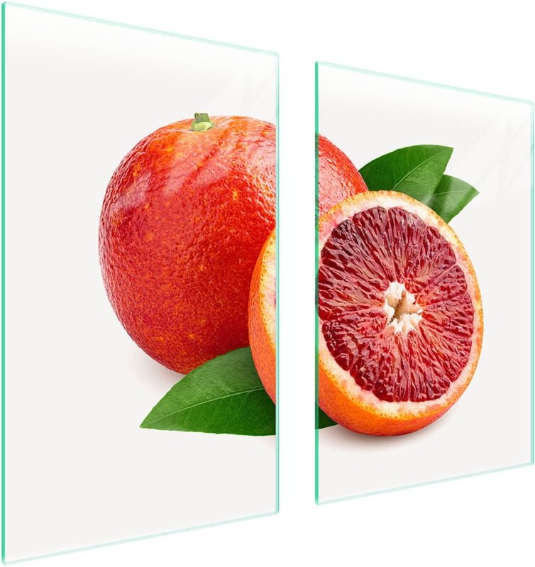 GLASSCHUTZPLATTE FÜR KÜCHE 65x52 GRAPEFRUIT