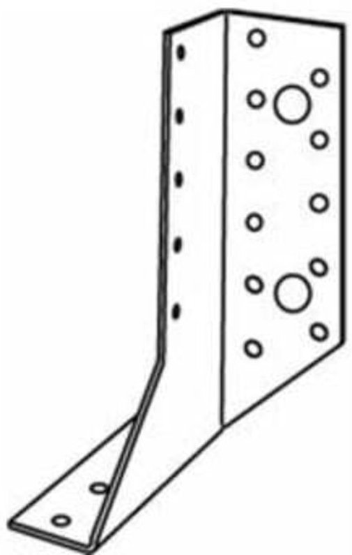FP - art 81501 Balkenschuh Stahl Typ a rechts 25 x 140 sendzimirverzinkt fs 25 Stk