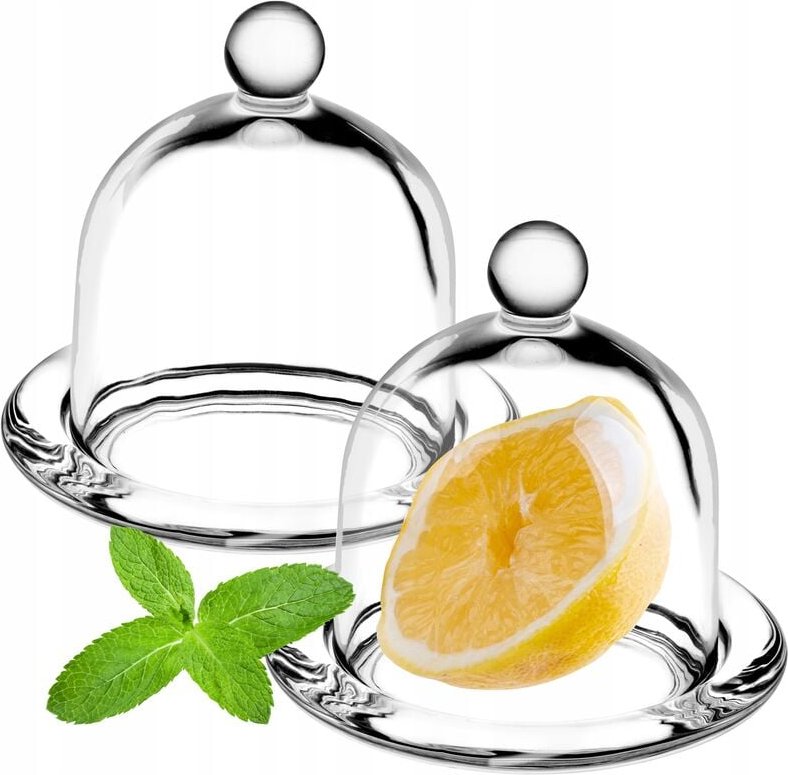 Kadax - Zitronenbehälter mit Deckel, Glasbehälter mit Teller