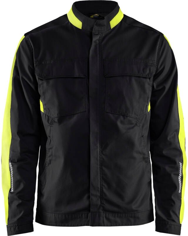 Arbeitsjacke Industrie Stretch 2D 4444 - Schwarz/Neongelb 4XL