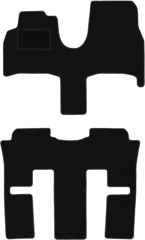 Schwarze Veloursmatten für: Fiat Ulysse II 7-Sitzer (2002-2010)