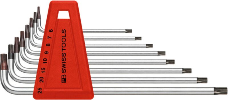 Pb Swiss Tools - Winkelschraubendreher-Satz, mit Bohrung, für Torx, 8-teilig