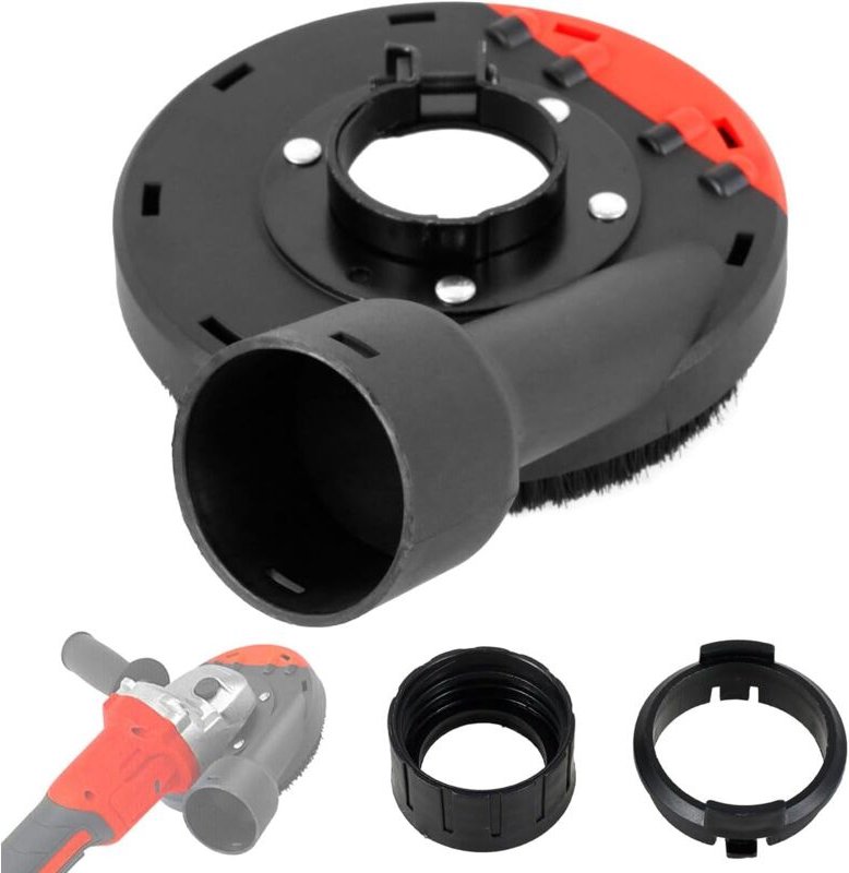 Absaughaube Winkelschleifer 125 mm / 100 mm, Profi Winkelschleifer Absaugwinkelschleifer Staubdicht Premium Winkelschlei...