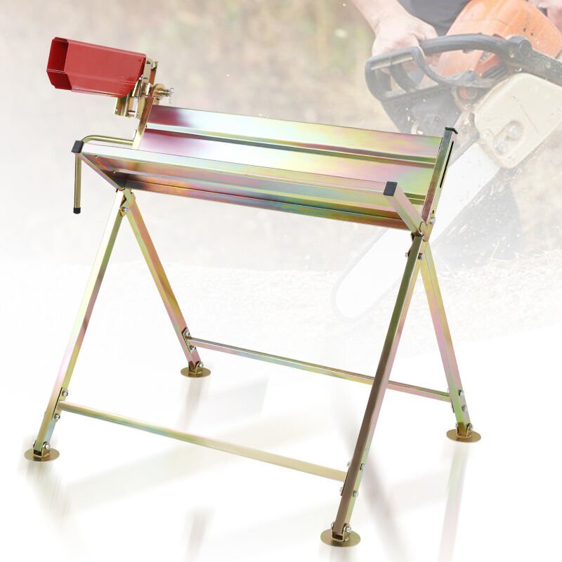 SWANEW Sägebock mit Kettensägenhalterung 150 kg max.Stammdurchmesser, ohne Säge