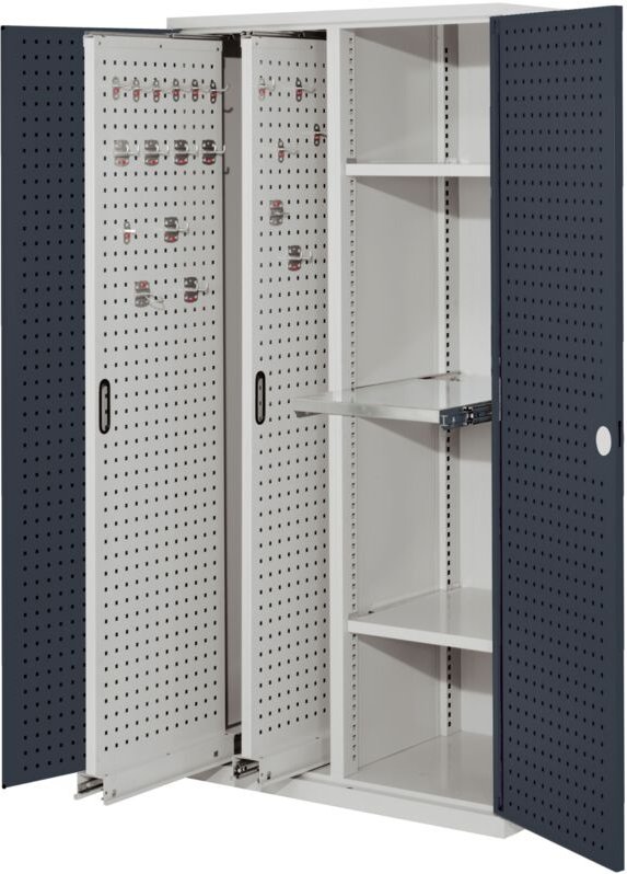 Kappes ®RasterPlan Vertikalschränke 1950x1000x600mm Modell 84 Lochplattentüren anthrazitgrau
