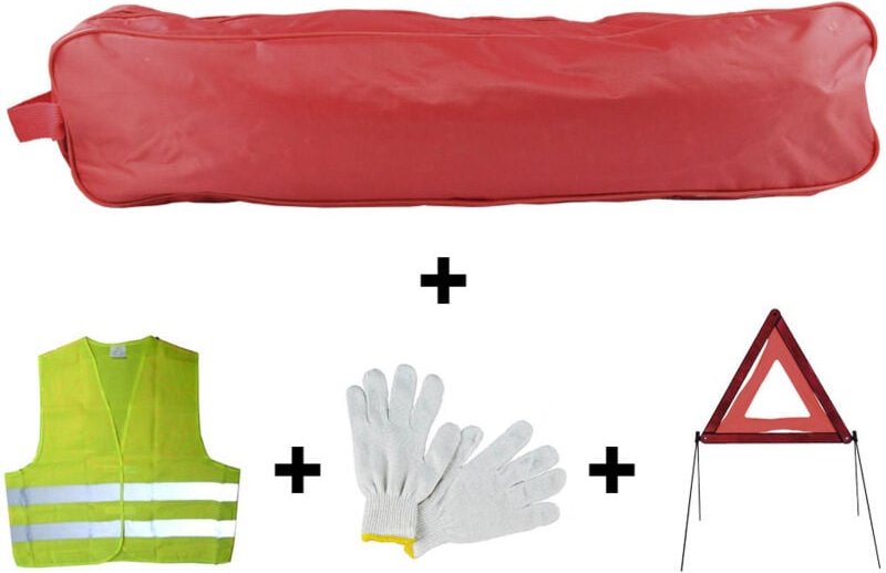Rote Tasche Notfallset Riming+dreieck+weste+handschuhe Jbm53180