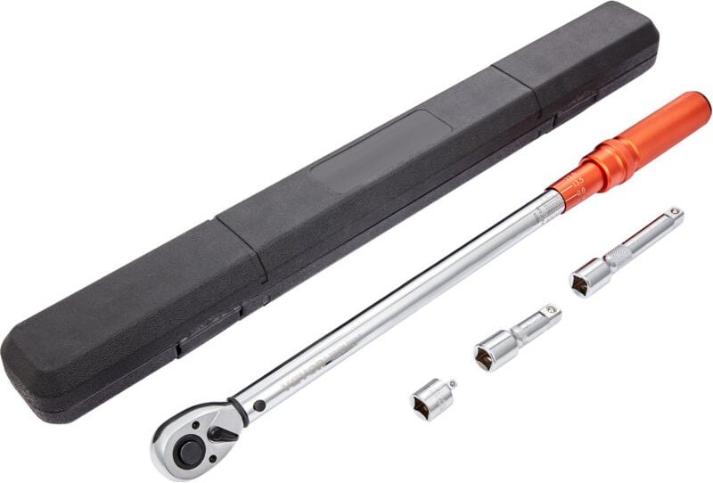 Drehmomentschlüssel 1/2', 34–340Nm Drehmomentschlüssel Fahrrad & Motorrad Set, ± 3% Fehlergenauigkeit 2 Verlängerungssta...