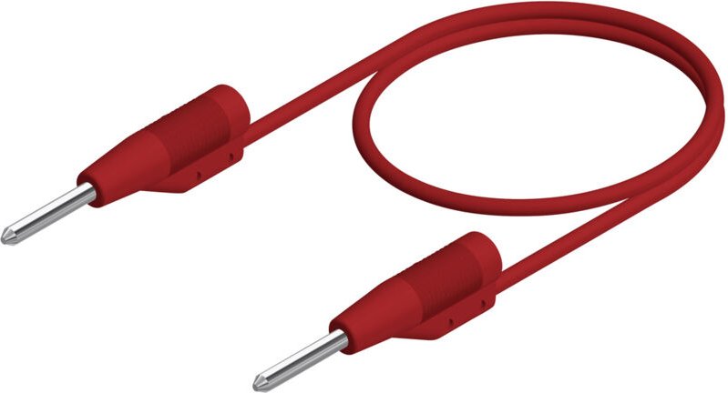SKS Hirschmann MVL 2/25 rt Messleitung Stecker 2 mm Stecker 2 mm 25.00 cm Rot 1 St.