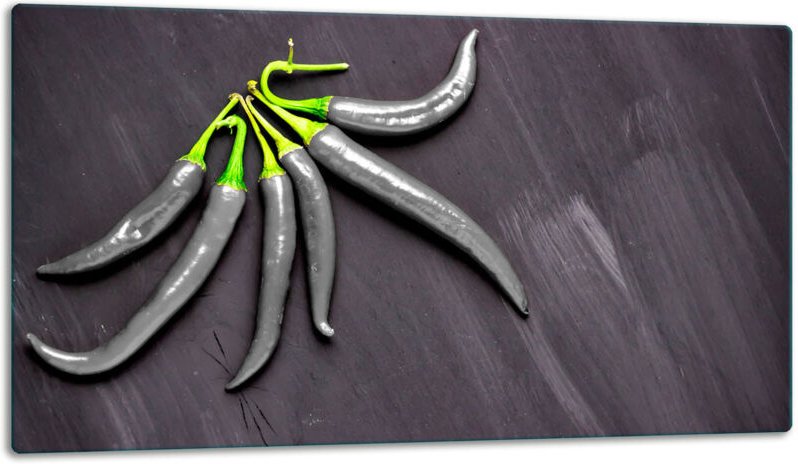 Glasschild Schneidebrett 52x30 Paprika