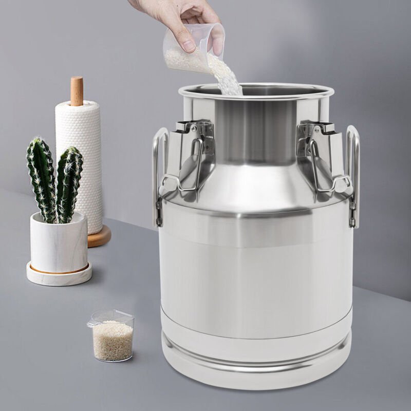 10L Milchkännchen Edelstahl-Milchkännchen Versiegelter Eimer Milchkännchen 2.64 Gallonen