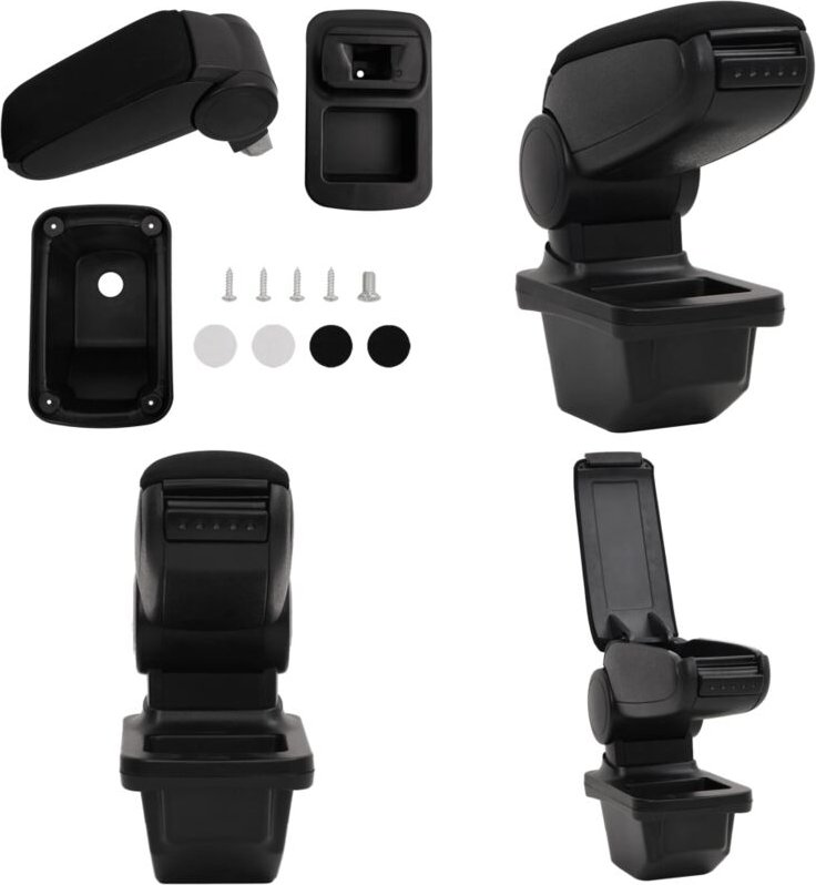 Auto-Armlehne Schwarz 14x33x(30-45,5) cm abs - Auto Armlehne - Auto Armlehnen - Home & Living - Schwarz