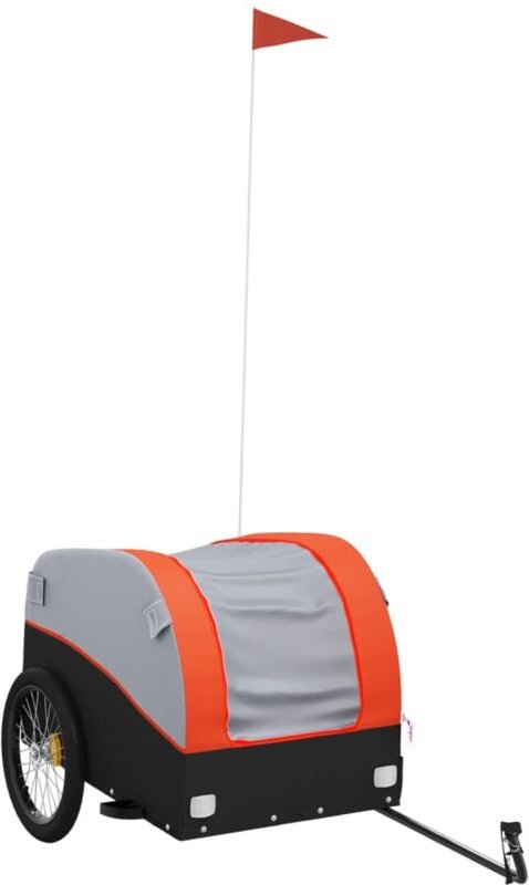 Fahrradanhänger Schwarz und Orange 45 kg Eisen - Vidaxl