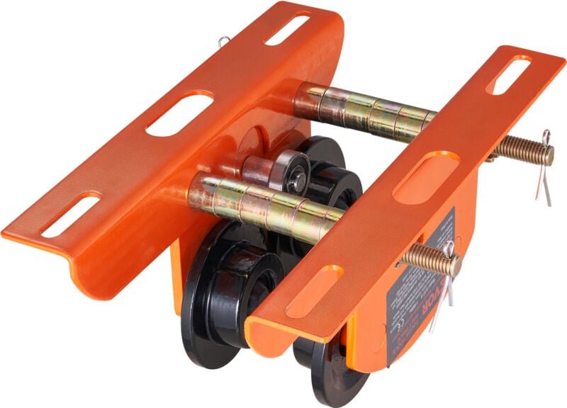 Mophorn - Elektrischer Hebezeug-Handwagen, 1100 lbs Tragkraft, Schubträgerwagen mit Doppelrädern, einstellbare Flanschbr...