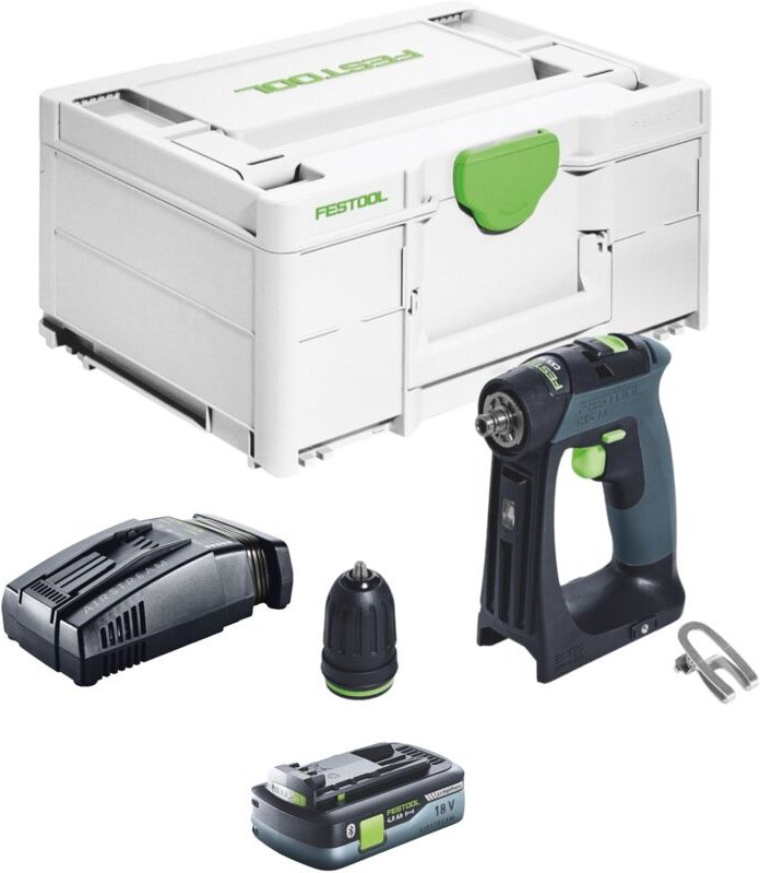Cxs 18-Basic Akku Bohrschrauber 18 v 40 Nm Brushless + 1x Akku 4,0 Ah + Schnellladegerät + Systainer - Festool