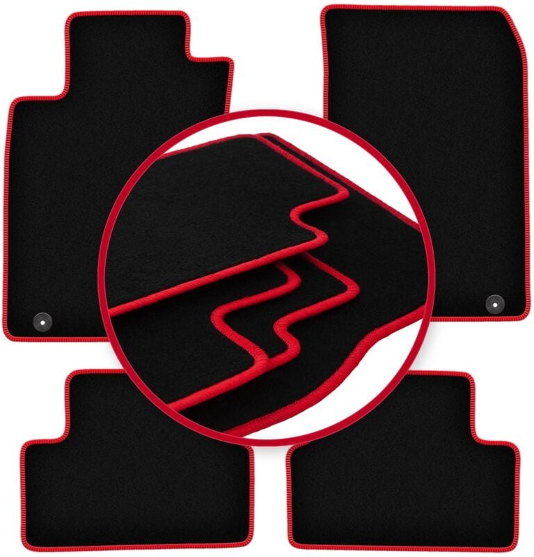 CARLUX-RED Auto-Fußmatten für: Infiniti Q30 Fließheck (2015-2019)