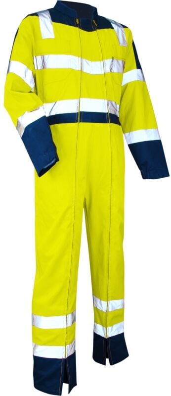 Arbeitsanzug in zweifarbigem Design HV ÜBERWACHUNG - MARINE/GELB FLUO XS - 1