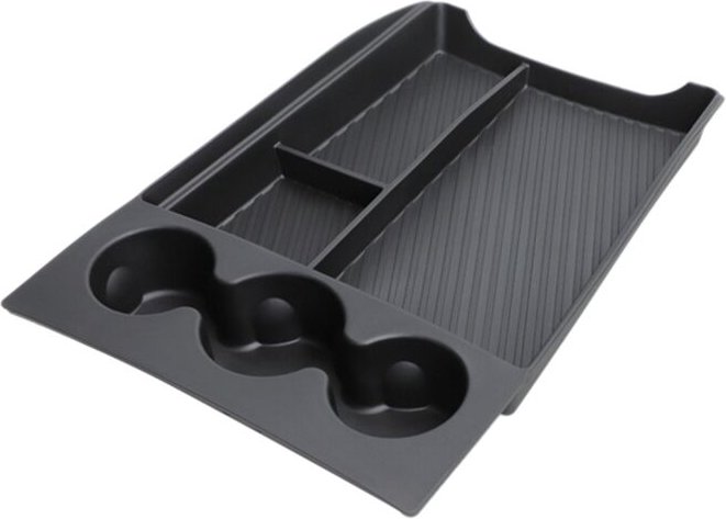 Thumbnail - Tlily - Untere Mittelkonsole Organizer-Ablage mit Getränkehalter für R1T/R1S 2022-2024 Aufbewahrungsbox Zubehör