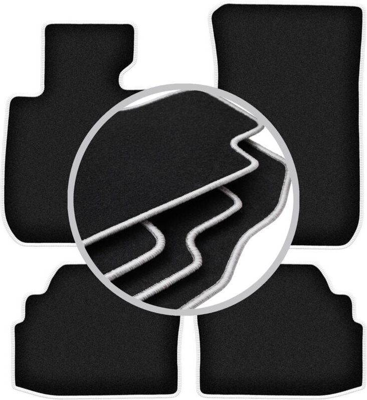 CARLUX-SILVER Autofußmatten für: BMW 3 E92 Coupé (2004-2011)