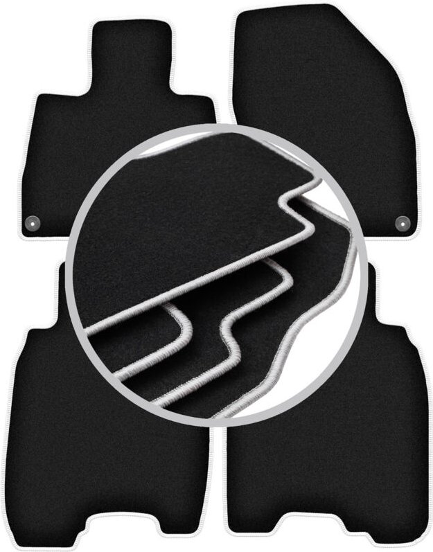 CARLUX-SILVER Autofußmatten für: Honda Civic VIII (UFO) Fließheck (2006-2012)