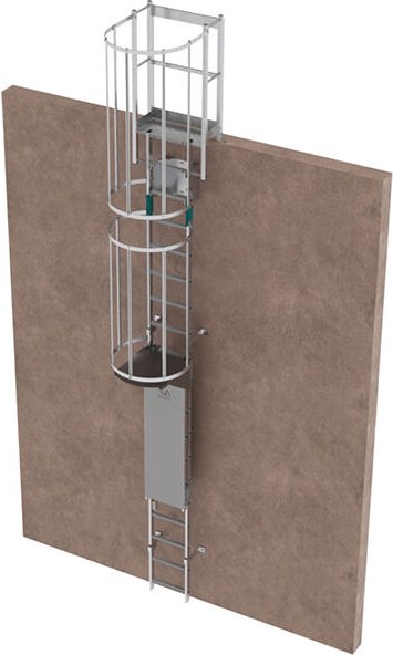 Ortsfeste Steigleitern mit Tür - Steighöhe von 11,9 bis 12m - CRINO-SF/006-7872
