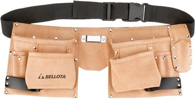 BELLOTA Werkzeuggürtel, Leder, 6 Taschen