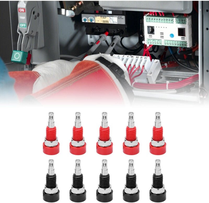 Ineasicer - mm Bananenbuchsenbuchse, Bananenstecker, Panel-Multimeter-Prüfspitzenanschluss, Anschlussstecker für Industr...